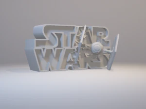 guerra nas estrelas - logotipo Modelo de Impressão 3D