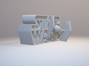 star wars - logo 3D Print Model
