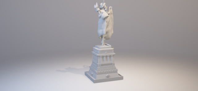 statue of liberty 3D प्रिंट मॉडल .c4d .max .obj .3ds .fbx .stl .blend 