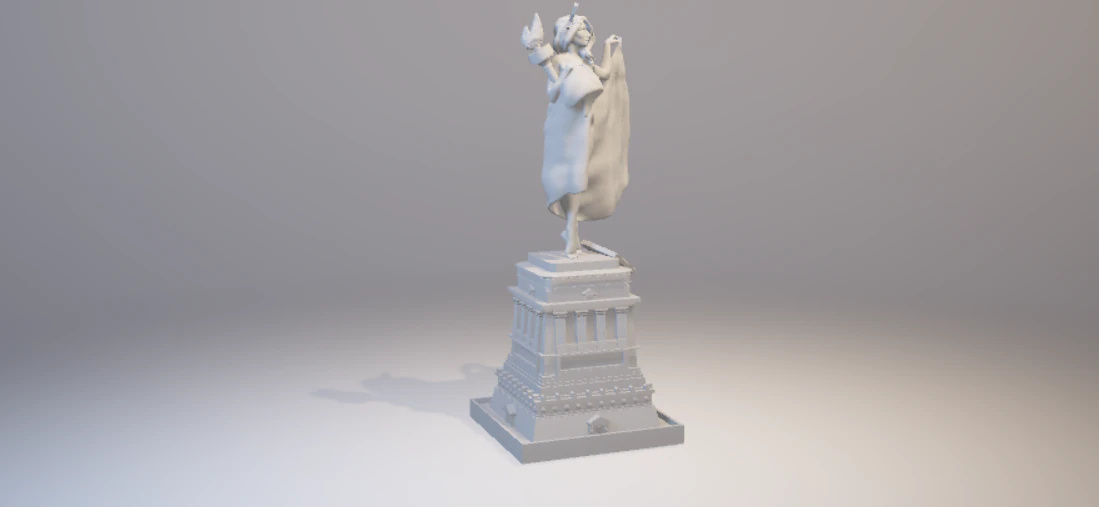 statue of liberty 3D Print Model .c4d .max .obj .3ds .fbx .stl .blend 