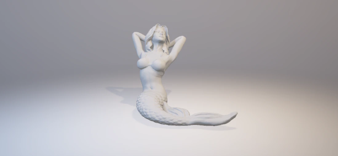 mermaid - sirena 3D Print Model .c4d .max .obj .3ds .fbx .stl .blend