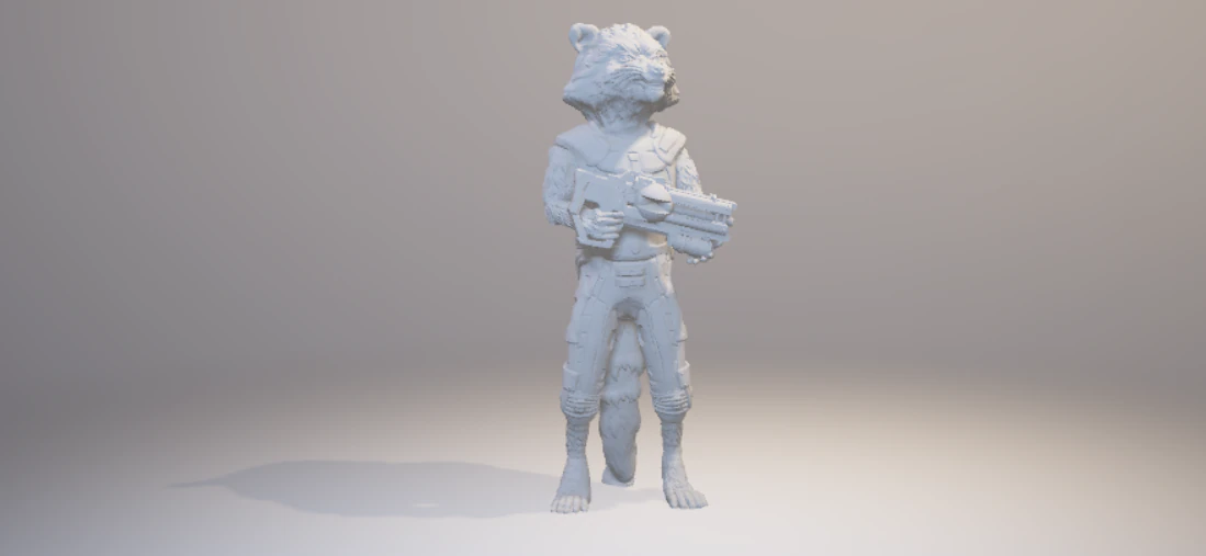 rocket raccoon - guardians of the galaxy 3D Print Model .c4d .max .obj .3ds .fbx .stl .blend 