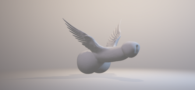 flying penis 3D Принт Модель .c4d .max .obj .3ds .fbx .stl .blend