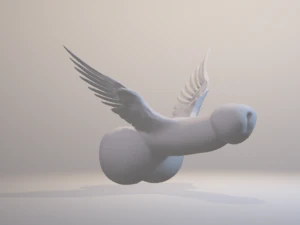 flying penis 3D Print Model