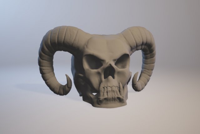 devil skull 3D-printmodel .c4d .max .obj .3ds .fbx .stl .blend 