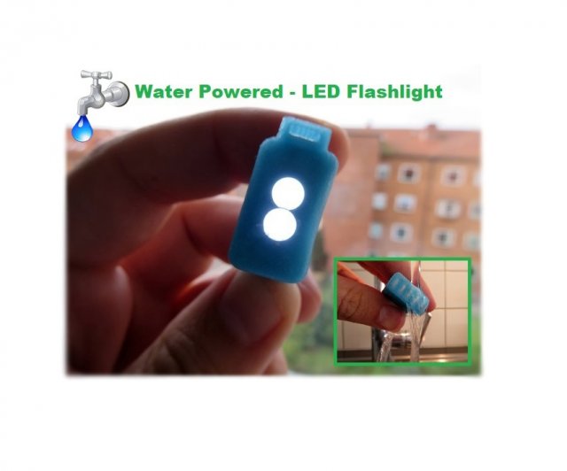 water powered - led flashlight 3D-Druckmodell .c4d .max .obj .3ds .fbx .stl .blend 