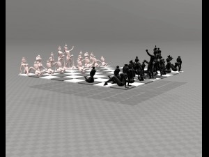 Erotic chess set 3D-Druckmodell