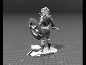 predator warrior Modello di stampa 3D