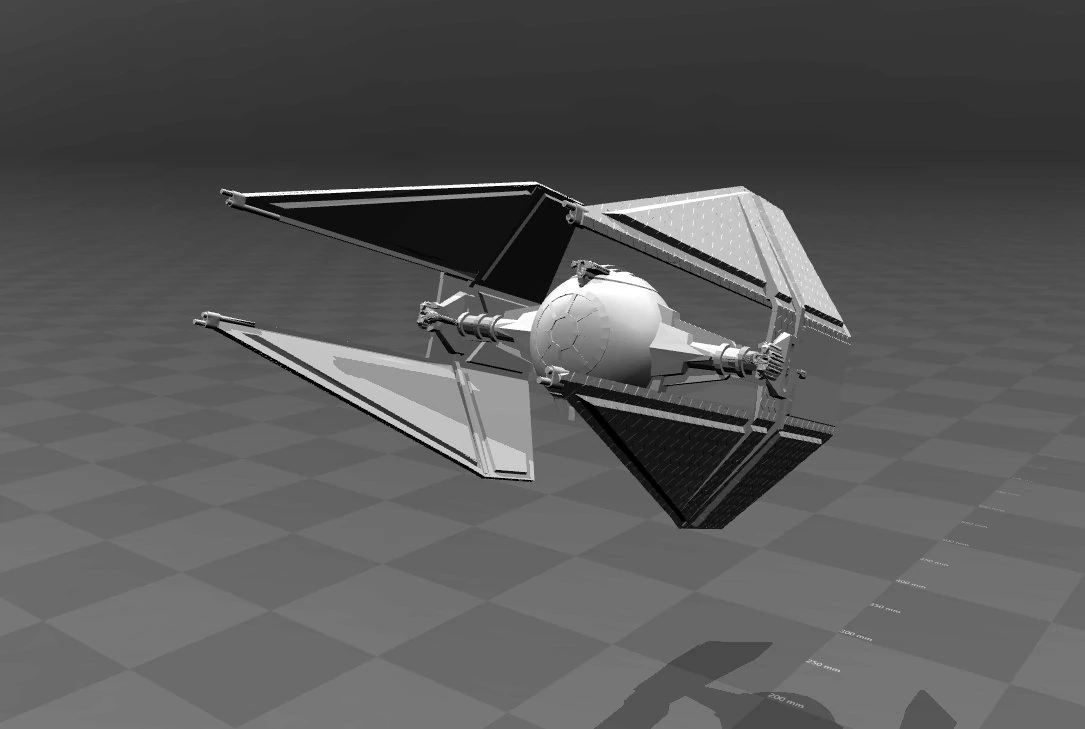 star wars - tie fighter 3D Print Model .c4d .max .obj .3ds .fbx .stl .blend 