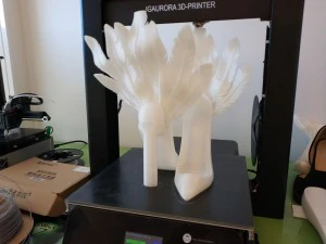 女式羽毛鞋 3D 打印模型