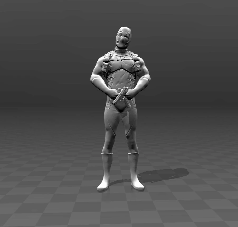 deadpool 3D Print Model .c4d .max .obj .3ds .fbx .stl .blend 