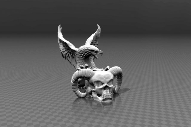 devil eagle 3D Print Model .c4d .max .obj .3ds .fbx .stl .blend 