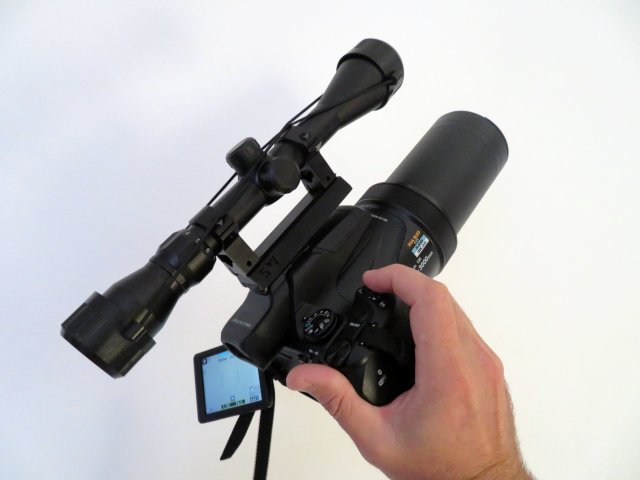 rifle scope to hot shoe - nikon p1000 3dprint adapter Modelo de impresión 3D .c4d .max .obj .3ds .fbx .stl .blend 