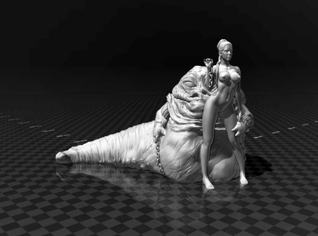 Чтобы... jabbas prisoner - princess leia 3D Принт Модели. 