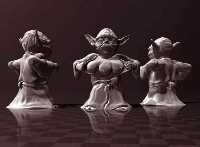 master yoda - flashing 3D 打印模型 .c4d .max .obj .3ds .fbx .stl .blend 