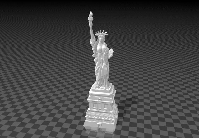 topless nycs statue of liberty 3D-Druckmodell .c4d .max .obj .3ds .fbx .stl .blend 