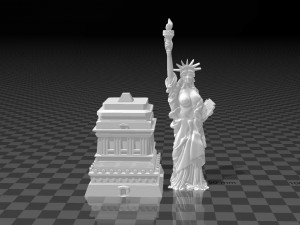 topless nycs statue of liberty 3D-Druckmodell