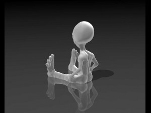 grey alien 3D-Druckmodell