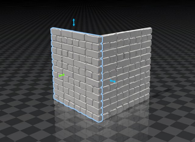 old brick wall with corner version 3D Model .c4d .max .obj .3ds .fbx .stl .blend 