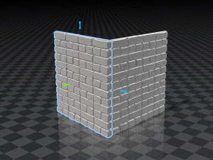 old brick wall with corner version 3D Model