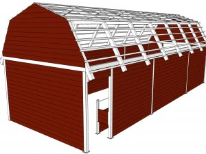red barn 3D Model