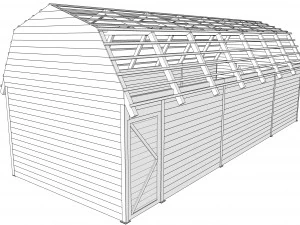 red barn 3D Model