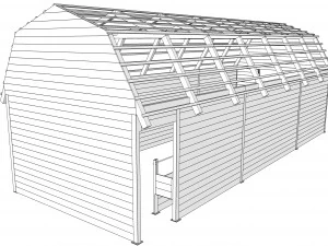 red barn 3D Model