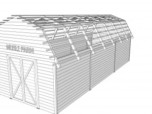 red barn 3D Model