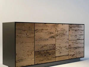 sideboard rialto modulo 4 riva 1920 3D Model