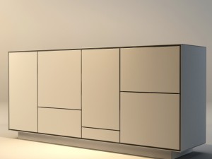 sideboard rialto modulo 4 riva 1920 Model 3D