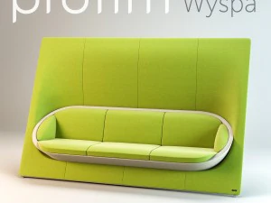 sofá moderno de escritório profim wyspa 32 3 lugares Modelo 3D