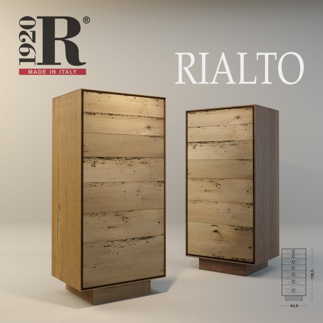 sideboards rialto riva 1920 3D Model .c4d .max .obj .3ds .fbx .stl .blend 