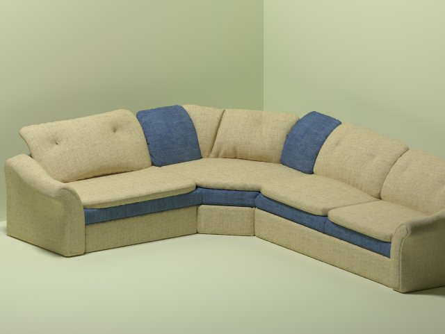 light cotton sofa Model 3D .c4d .max .obj .3ds .fbx .stl .blend 