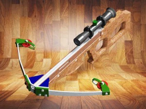 crossbow with a telescopic sight 3D Model