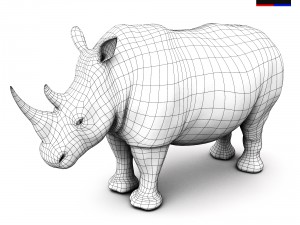 realistic rhinoceros 3D Model
