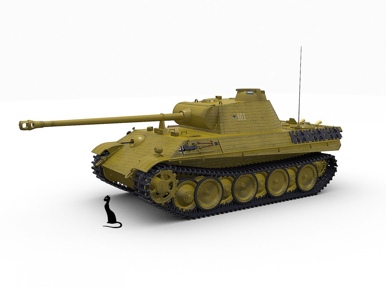 panther ausf g 3D Model .c4d .max .obj .3ds .fbx .stl .blend 