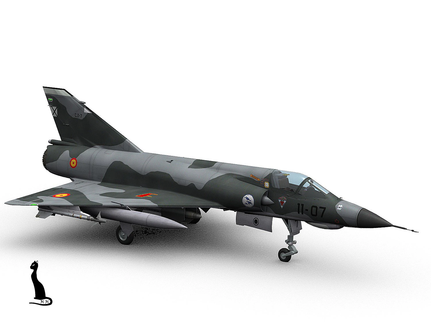 mirage iii ee 3D Model .c4d .max .obj .3ds .fbx .stl .blend 