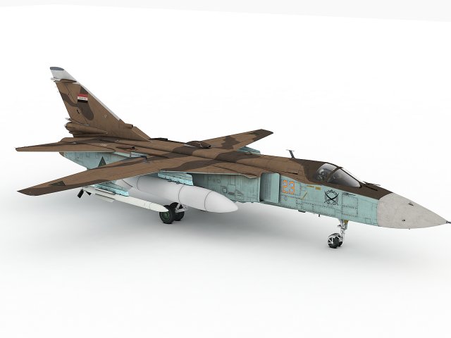 sukhoi su-24 fencer irakian scheme Model 3D .c4d .max .obj .3ds .fbx .stl .blend 