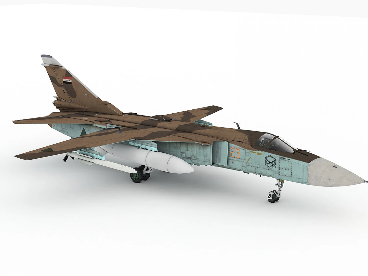 sukhoi su-24 fencer irakian scheme 3D Model .c4d .max .obj .3ds .fbx .stl .blend 