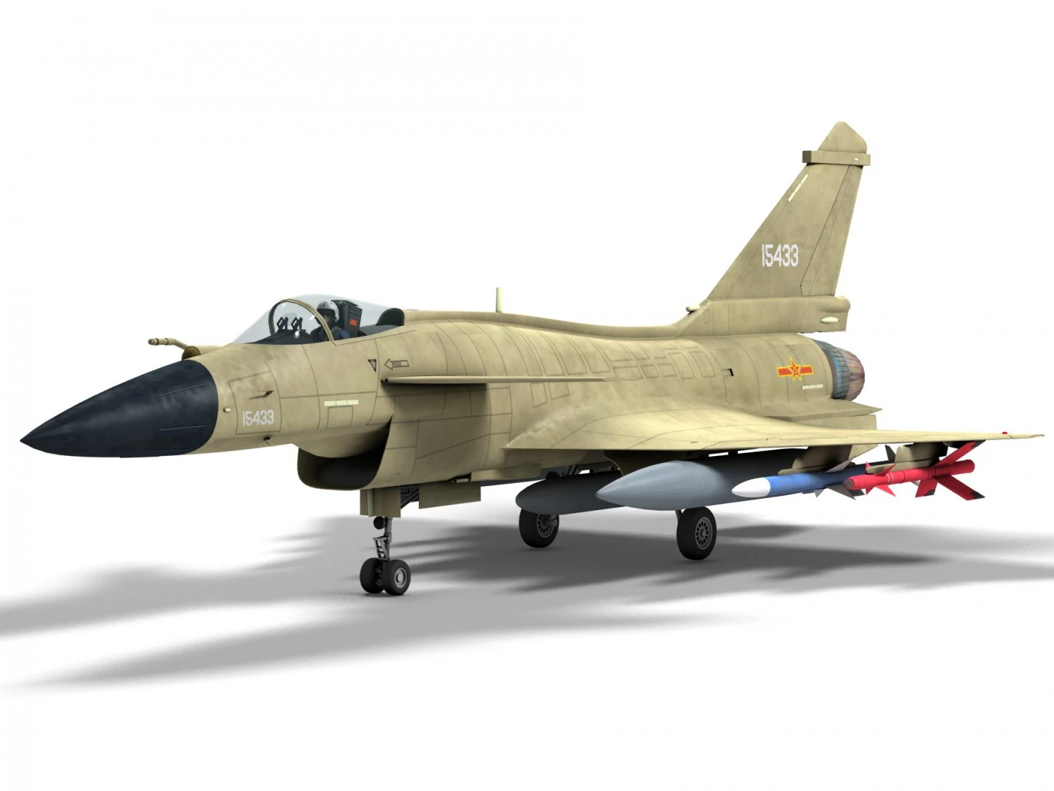 cheng du j-10 b china version 3D Model .c4d .max .obj .3ds .fbx .stl .blend 