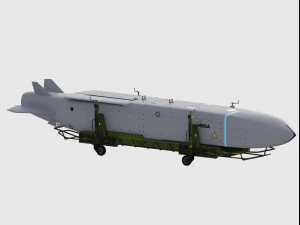 scalp eg missile with carriage 3D Model