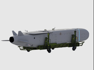 scalp eg missile with carriage Modèle 3D