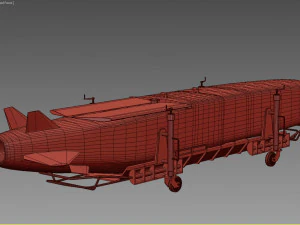 scalp eg missile with carriage 3D Model