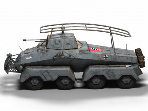 sd kfz 232 Modèle 3D