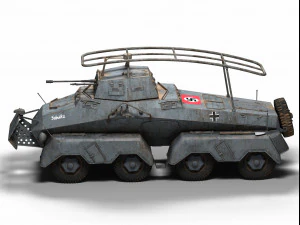 sd kfz 232 3D Model