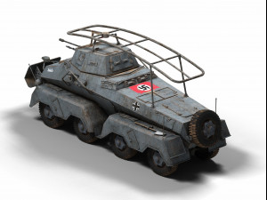 sd kfz 232 Modèle 3D