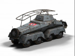 sd kfz 232 3D Model