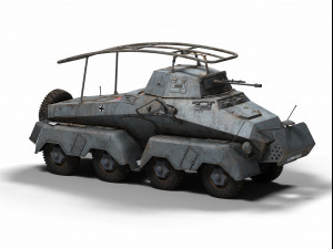sd kfz 232 Modèle 3D