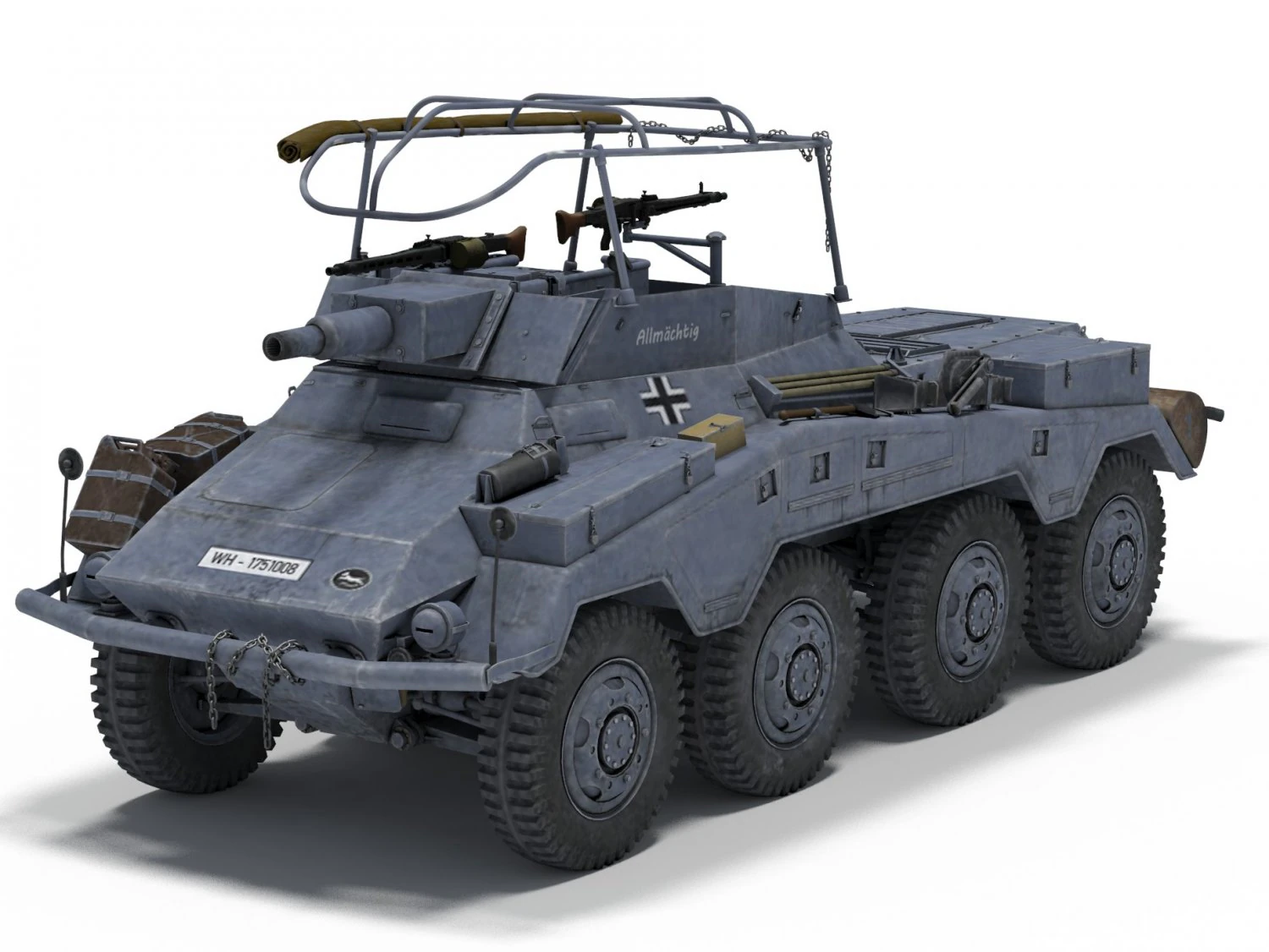 sdkfz 234-3 3D Model .c4d .max .obj .3ds .fbx .stl .blend 