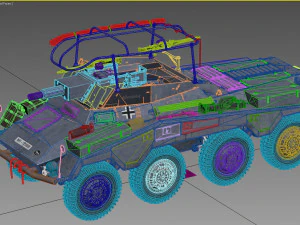 sdkfz 234-3 3D Model